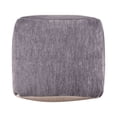 thumbnail image 2 of 18 gray chenille cube Pouf Ottoman, 2 of 3