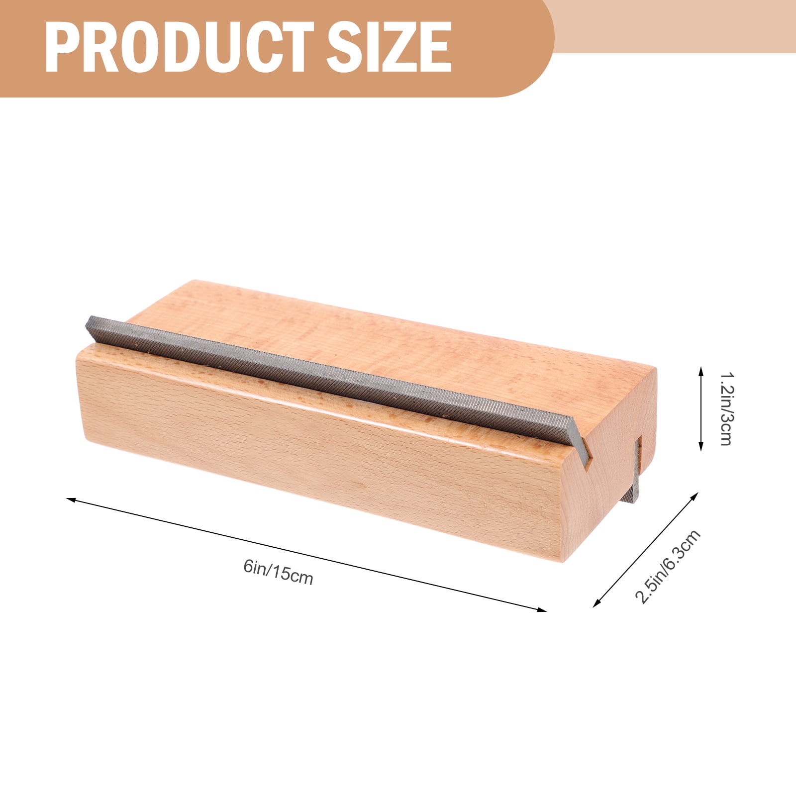 DEEPCRAFF 1Pc Guitar Chamfering Fix Tool with High Carbon Steel and Maple for Fret End Dressing