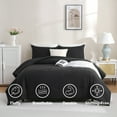 thumbnail image 6 of 3 Pieces Comforter Set, Solid Breathable Quilted Style Bedding Sets, Luxury Fluffy Soft Comforter for All Season (1 Comforter & 2 Pillowcases), Black Queen, 6 of 6