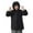 Black, variant on Lkhaha Jackets for Girls 2367 Warm Thicken Solid Hooded Parkas Lightweight Mid-Length Padded With Pocket Kids Winter Trendy Coat