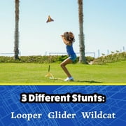 Stomp Rocket Stunt Planes, Airplane Launcher for Kids, includes 3 Foam Planes that Perform Different Tricks and Adjustable Launch Stand, Ages 5 and up