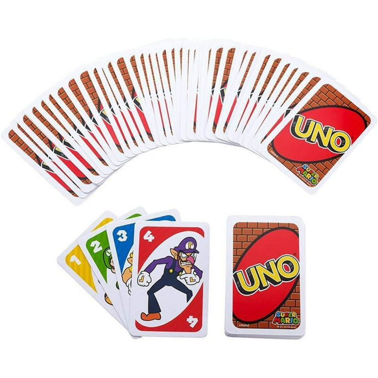 UNO Super Mario Card Game for Kids & Family, 2-10 Players, Ages 7 Years &  Older