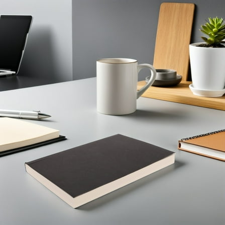 SEWCHICS Black Thick Paper Blank Journal Notebook for Drawing Sketching with Durable Kraft Cover