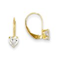 thumbnail image 1 of 14k Madi K CZ Heart Leverback Earrings SE2154, 1 of 2