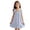 Z-Blue3, variant on CAIVO Big Girls Summer Dress Sleeveless Knee Length A-Line Loungewear Soft Backless Square Neck Ruffle Trim Child Solid Color Casual Dresses