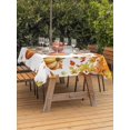 thumbnail image 2 of Outdoor Tablecloth with Umbrella Hole and Zipper, Orange Fall Rectangle Table Cloth 60x84 Inch Waterproof Tablecloth, Thanksgiving Pumpkins Maple Leaf Branch Picnic Table Cover for Patio Camping, 2 of 7