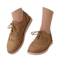 thumbnail image 4 of YLYL Women's Suede Oxford Shoes Lace up Round Toe Comfortable Casual Business Dress Shoes, 4 of 9