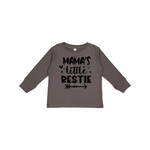 Inktastic Mama's Little Bestie with Arrow and Hearts Boys or Girls Long Sleeve Toddler T-Shirt