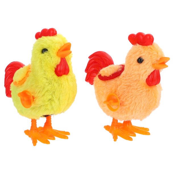 KAKOWELY 2 pollitos de peluche con cuerda para saltar, juguetes de Pascua, decoración para festivales.