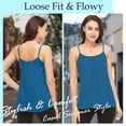 thumbnail image 5 of QRIC Summer Tank Tops for Women Basic Solid Cami with Built-in Shelf Bra Flowy Pleated Loose Fit Casual Sleeveless Camisole (S-4XL), 5 of 5