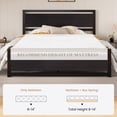 thumbnail image 4 of Sha Cerlin Black King Size Heavy Duty Metal Platform Bed Frame with Wooden Headboard & Footboard, Adult, 4 of 7