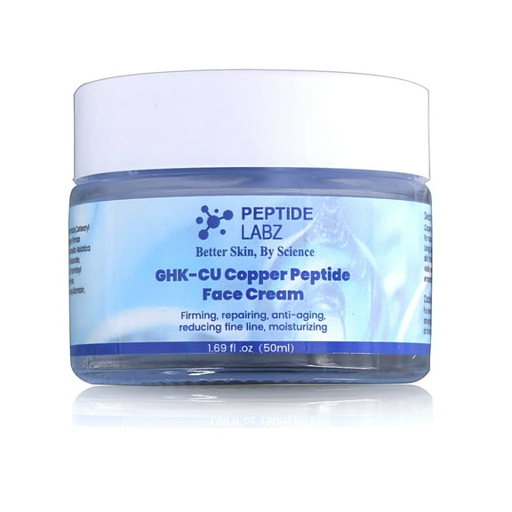 Copper Peptide GHK-CU Face Cream Moisturizing Face Lotion Anti Aging, Anti Wrinkle, Firming, Reduce Fine Lines 1.7 fl oz