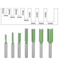 thumbnail image 2 of 7 piezas de brocas de enrutador rectas, brocas de enrutador rectas de una sola flauta doble para carpintería, brocas de enrutador de 6 mm, para madera, herramienta para trabajar la madera de, 2 of 5
