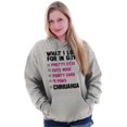 thumbnail image 4 of I Look For In Guys Chihuahua Lover Hoodie Sweatshirt Women Brisco Brands L, 4 of 6