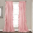 thumbnail image 1 of CUH Semi Blackout Ruffle Curtain Panels Rod Pocket Thermal Curtains Polyester Room Darkening Window Drapes for Living Room, Kids Bedroom Decor Pink 59.1x95.3"(WxH) 2-Panel, 1 of 4