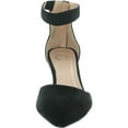 thumbnail image 3 of Journee Collection Womens Kova Faux Suede Wedge Heels Black 7.5 Medium (B,M), 3 of 3
