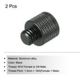 thumbnail image 3 of Uxcell Mic Stand Adapter M10 Female to 3/8 Male Camera Screw Thread Adapter for Microphone Tripod Stand Black 2 Pack, 3 of 6