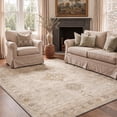 thumbnail image 4 of KUETH 2x3 Soft Oriental Vintage Accent Rug, Machine Washable Low Pile Non Slip Backing Rug, OCHRE VELVET Rug for Entryway Kitchen, 4 of 5