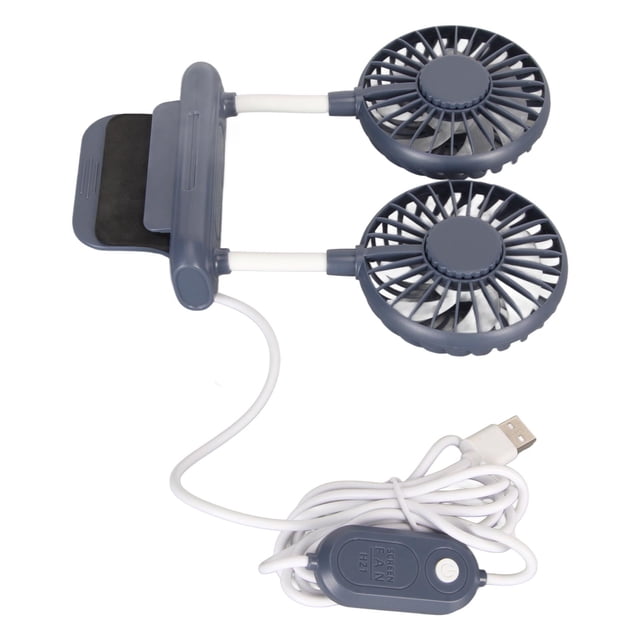 Monitor Fan, 2 Heads Screen Clip On Fan 3 Speed Modes for Family Blue