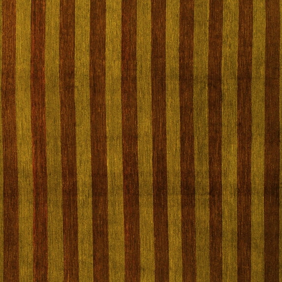 Ahgly Company Indoor Square Abstract Yellow Modern Area Rugs, 6' Square