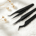 thumbnail image 7 of EXLEAF 2026 New 3Pcs Tweezers Smooth Coating Tweezer Tight Grip Easy Storage Tweezers for Women Black for Eyebrow Grooming Facial Hair Removal Precise Tweezing Personal Care., 7 of 7