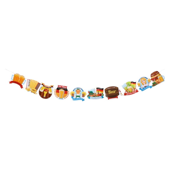 GETAJGHSD 1 Pair Paper Oktoberfest Door Hangers Decorative Photo Props for Theme Parties Major Festivals 9.82x7.07in