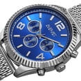 thumbnail image 4 of Men's Swiss Quartz Multifunction Dual Time Stainless Steel Silver-Tone Bracelet Watch, 4 of 5