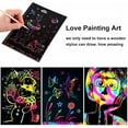 thumbnail image 6 of BSHAPPLUS® 4 Pack Rainbow Scratch Art Notebooks,Magic Scratch off Paper Notebook Set for Kids Art and Craft Activity Book Black Sketch Doodle Pads with Drawing Stick for Party Favor Game Gift, 6 of 13