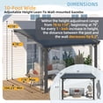 thumbnail image 4 of AECOJOY 10x10 Outdoor Hardtop Gazebo Adjustable Height (6.5-9.8Ft) Pergola for Patio, Large Wall Mounted Metal Lean to Pergolas and Gazebos Clearance, Heavy Duty Awnings with Patio Roof, 4 of 7