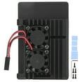thumbnail image 1 of Wchiuoe Coque de Protection en Alliage d'Aluminium pour Raspberry Pi 4B Coque Noire, 1 of 8