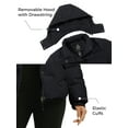 thumbnail image 3 of Wantdo Women's Recycled Winter Coat Waterproof Winter Jacket Quilted Puffer Jacket Black L, 3 of 9