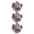 thumbnail image 2 of Wweixi Fleurs Fantaisistes Faible Entretien Collection de Fleurs Artificielles Réaliste Violet LH001 3ensemble, 2 of 6