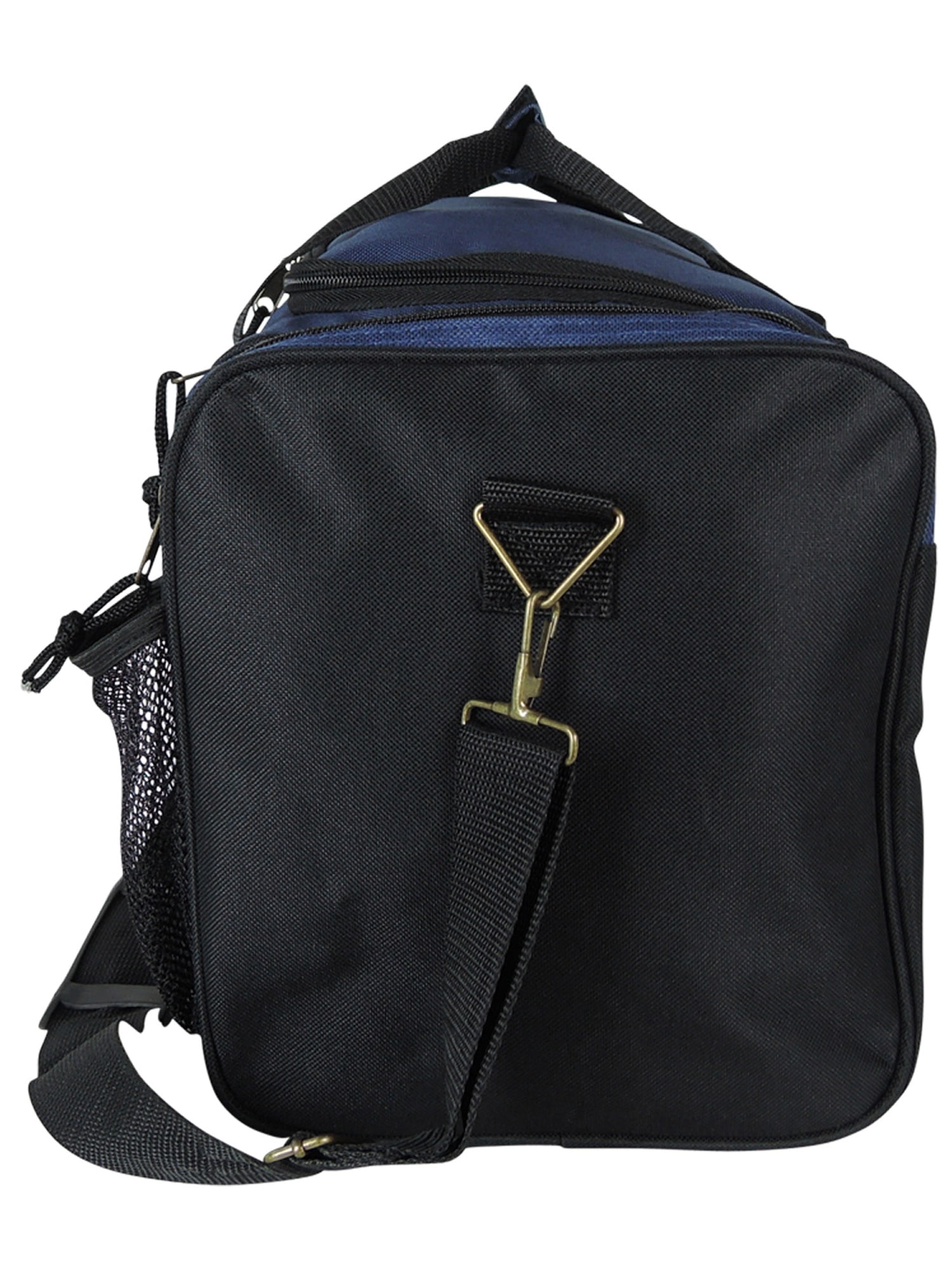 DALIX 20" Foldable Travel Duffel Bag with Water Bottle Mesh, Navy Blue