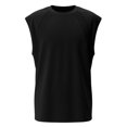 thumbnail image 3 of KeShDi 3x Tank Tops for Men Cut Round Neck for Summer Boys Loose Sports Sleeveless Shirt for Outerwear Black 3X, 3 of 5