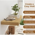 thumbnail image 2 of Fun Memories 12" Deep Oak Floating Shelves, Rustic Wood Wall Shelves for Wall Dr & Storage, 24 x 12 Floating Shelf for Living Room, Bathroom, Bedroom, Set of 1, 2 of 6