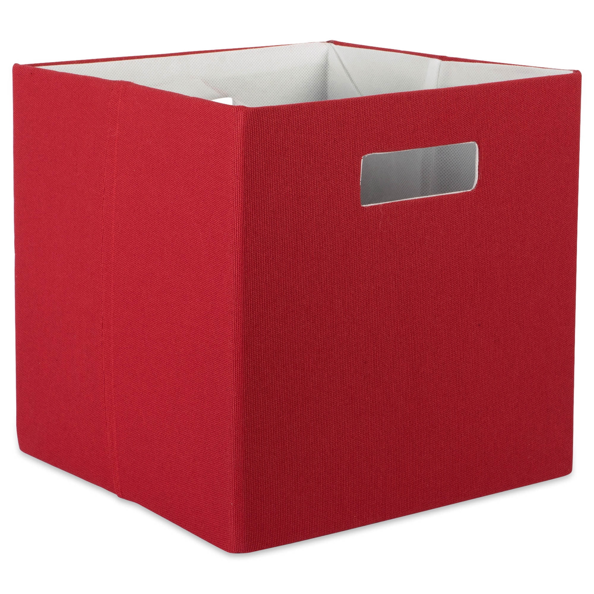 DII Polyester Cube Solid Rust Square