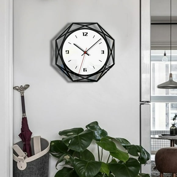Japceit Horloge Murale Style Nordique Silencieuse en Acrylique Transparent pour Décoration Intérieure