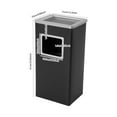 thumbnail image 2 of Black Trash Can, Commercial Garbage Can with Lid, Outdoor Indoor Industrial Stainless Steel Waste Container with Removable Inner Bucket, Large Capacity Modern Metal Trash Receptacle, 2 of 18