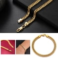 thumbnail image 3 of SSKFHGI Hot Golden Bracelet Men Jewelry Trendy Cuban Chain Bracelets, 3 of 8
