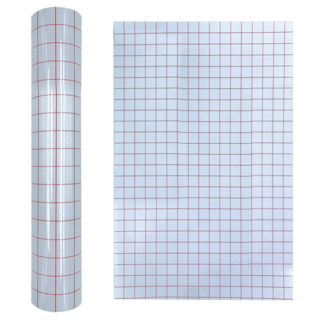 Dsscvnef Self- Transparent Positioning Transfer Film Blue Lattice Craft Decals Easy to Tear and Easy to Turn Clear Roll Craft compatible with Machines