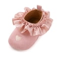 thumbnail image 5 of Fozruso Baby Girls First Walking Shoes Soft Sole Lace Up Sneakers With Embroidered Heart Design For Infant Toddler Fashion,Sizes 11(0-6 Months), 5 of 6