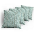 thumbnail image 5 of Ambesonne Nautical Throw Pillow Cover 4 Pack, Marine Elements Wood, 16", Turquoise Cocoa White, 5 of 7