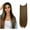 Light Chestnut Brown, variant on SAYFUT 22 Inch Hair Piece Long Synthetic Hairpiece Invisible Wire Headband for Women Secret Elastic Fish line Hairpiece Hidden Straight Long Synthetic Hair Extension,Light Ash Blonde & Bleach Blonde