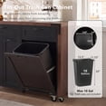 thumbnail image 4 of DTTRA 102" Rolling Kitchen Island with Extendable Table & Trash Storage, Black, 4 of 9