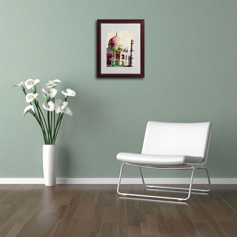 Trademark Art 'Taj Mahal' Framed Matted Art by Michael Tompsett