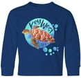 thumbnail image 3 of Inktastic Key West, Florida Swimming Sea Turtle with Bubbles Long Sleeve Youth T-Shirt, 3 of 5