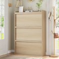 thumbnail image 2 of Shoe Cabinet with 3 Flip Drawers, Modern Shoe Storage for Entryway, Wooden Shoe Organizer Cabinet with Adjustable Shelf, Hidden Shoe Rack for Hallway, Living Room, Natural, 2 of 6