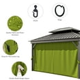thumbnail image 5 of Pakunoda 13' X 6.5' Gazebo Universal Replacement Privacy 4-Panel Curtains, Waterproof Outdoor Curtains Grass Green Sidewall with Zipper for Patio Garden Backyard 12' X 14' Gazebo, Curtain Only, 5 of 8