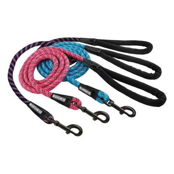Ruffin It 8105965 Braided Nylon Dog Leash - Pack of 3