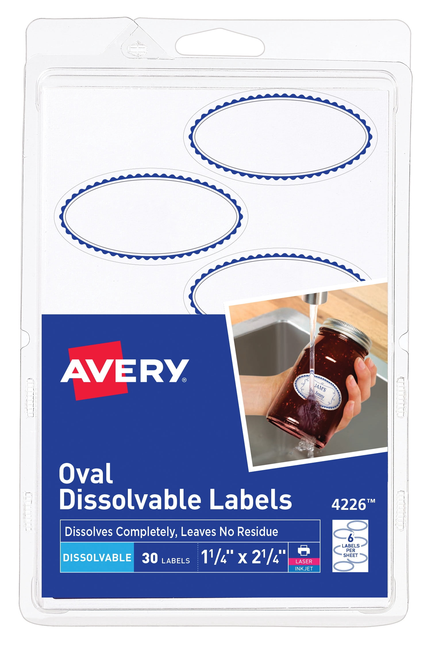 Avery Food Traceability Labels - 98x40mm Removable Pre-Printed Labels, Pack Of 300